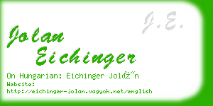 jolan eichinger business card